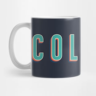 College in Retro Text Mug